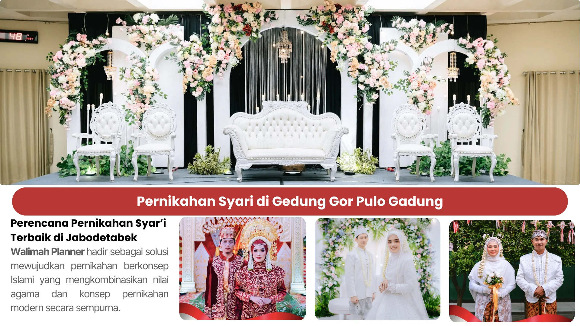 Paket Pernikahan Syar’i, Infishol, Pernikahan sesuai Sunnah di Gedung Gor Pulo Gadung Paket Pernikahan Syar'i, Infishol, Pernikahan sesuai Sunnah di Gedung Gor Pulo Gadung